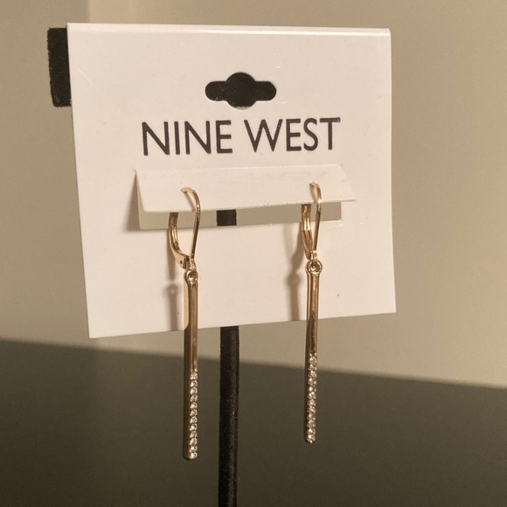 Nine West Gold and Silver Dangle Earrings